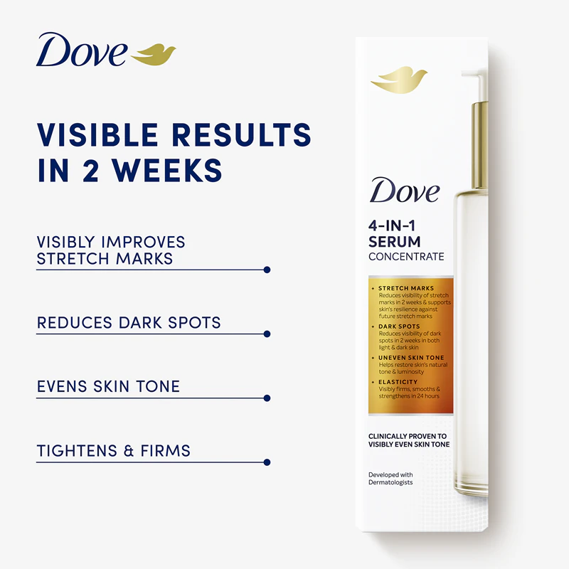 Sérum Dove 4 em 1 para o corpo