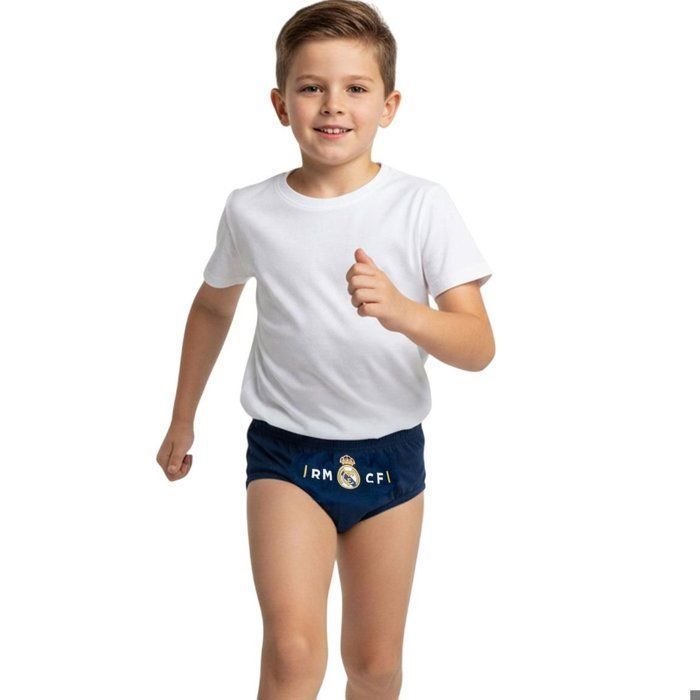 Lot de 3 boxers garçon Real Madrid – sous-vêtements coton doux 116 multicolore