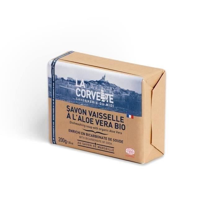 LA CORVETTE Savon vaisselle enrichi au bicarbonate et aloe vera Bio - 200 g