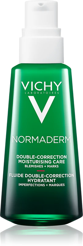 Vichy Normaderm Phytosolution: cuidado corretivo de dupla ação contra imperfeições da pele com tendência acneica.