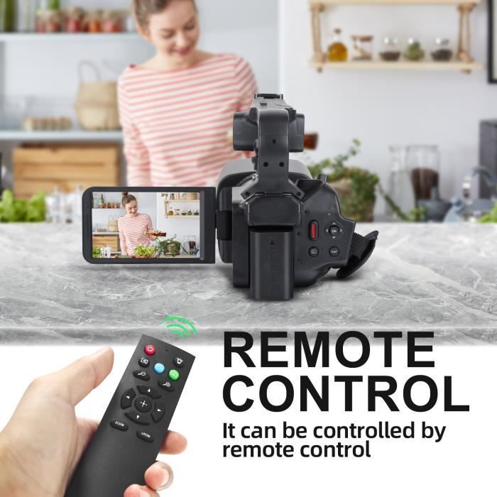 Videocamera NBD, 4K 64MP con messa a fuoco manuale, touchscreen da 4,0