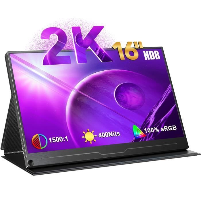 Ecran Portable 2K 16 Pouces Moniteur USB C Gaming Mobile UPERFECT