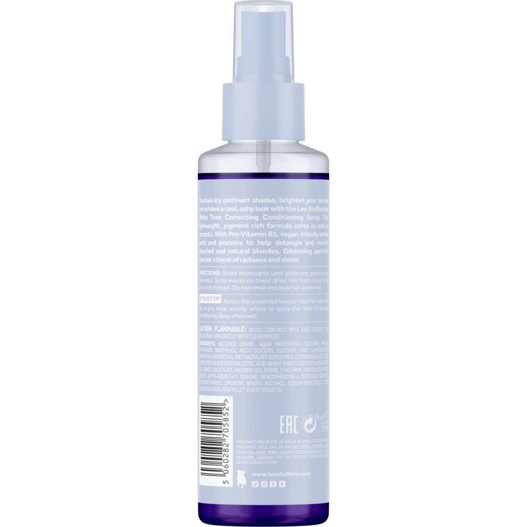 Lee Stafford plaukų formavimo ir šviesinimo purškiklis „Ice White Toning“ – 150 ml
