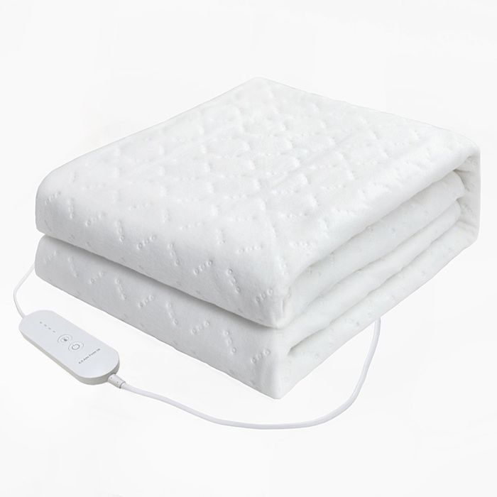 Cubrecolchón calefactable, tamaño individual, 65 W, 150 x 80 cm, 4 niveles de temperatura, mando a distancia, apagado automático, protección contra sobrecalentamiento, lavable.