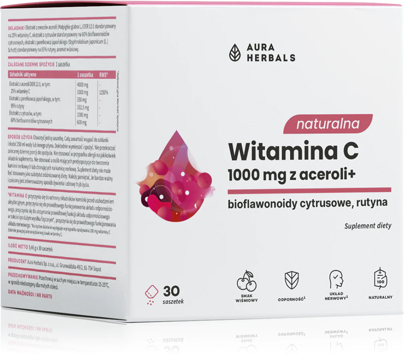 Aura Herbals Vitamin C 1000 mg Vitamin C Nahrungsergänzungsmittel