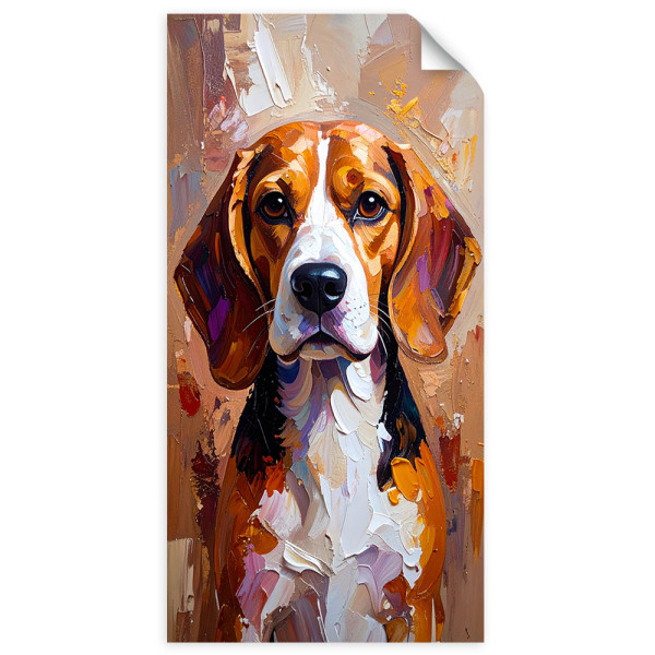 Naklejka na ścianę do pokoju młodzieżowego Feeby Pies Labrador 40x80