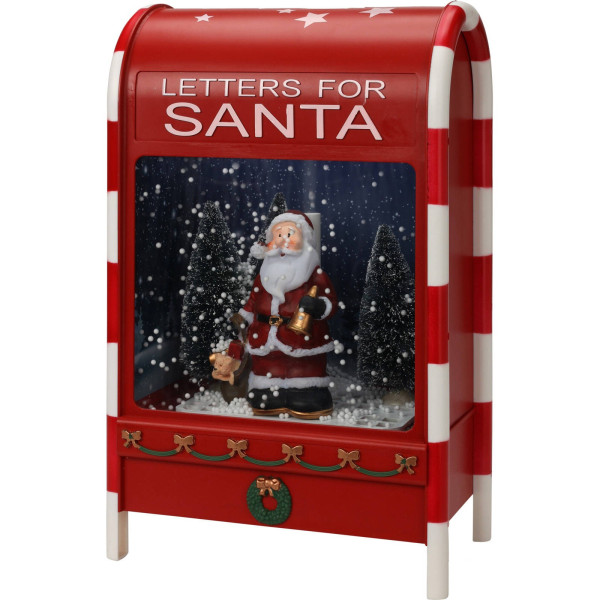 Skrzyka na listy LED scenka Santa 40 cm