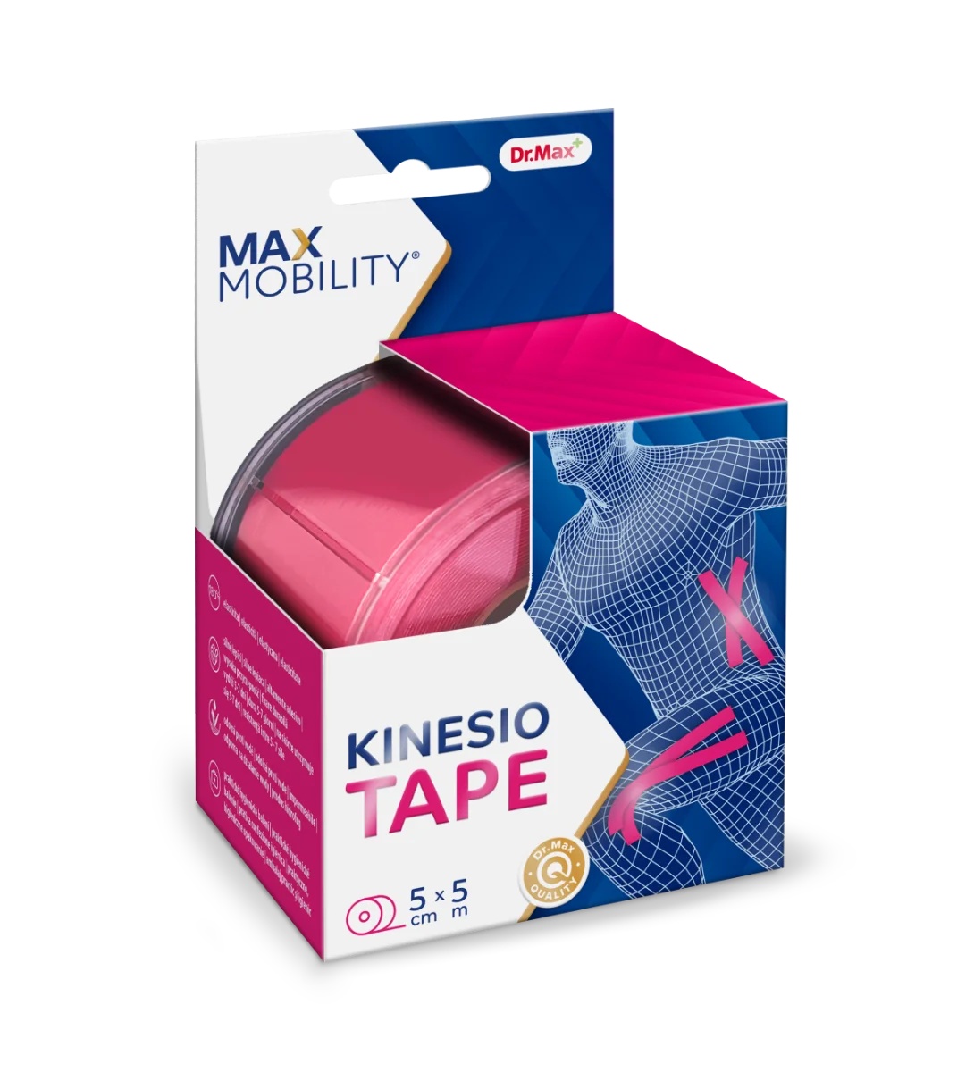 DR. MAX Kinesio-Tape, pink, 1 Stück