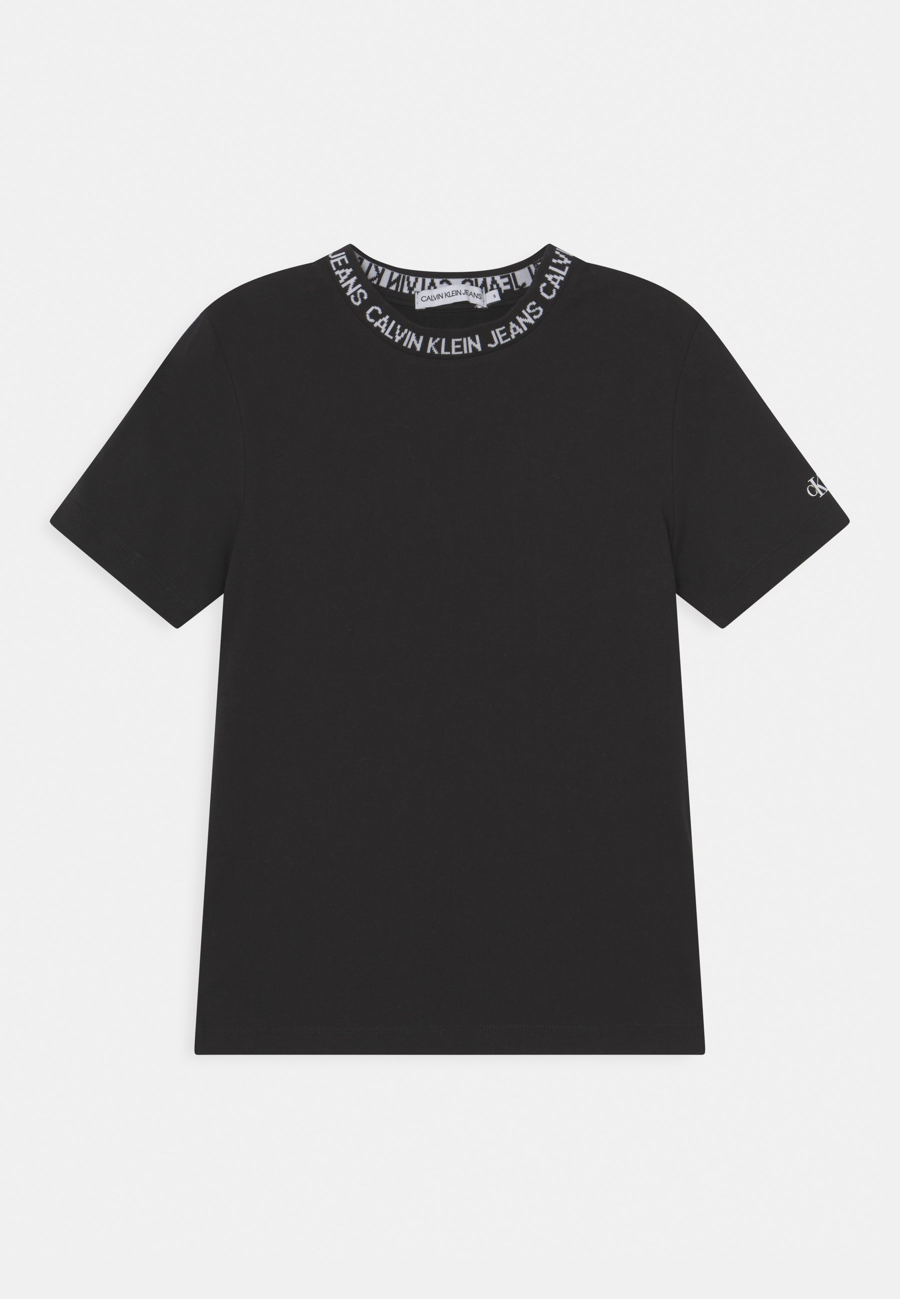 Calvin Klein Jeans EXCLUSIVE INTARSIA LOGO UNISEX - Tricou cu imprimeu - negru