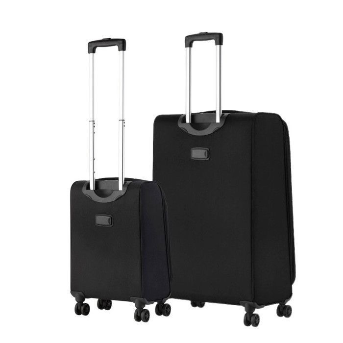 CarryOn Air Set of 2 Soft Suitcases - Black Expandable carry-on suitcase with large