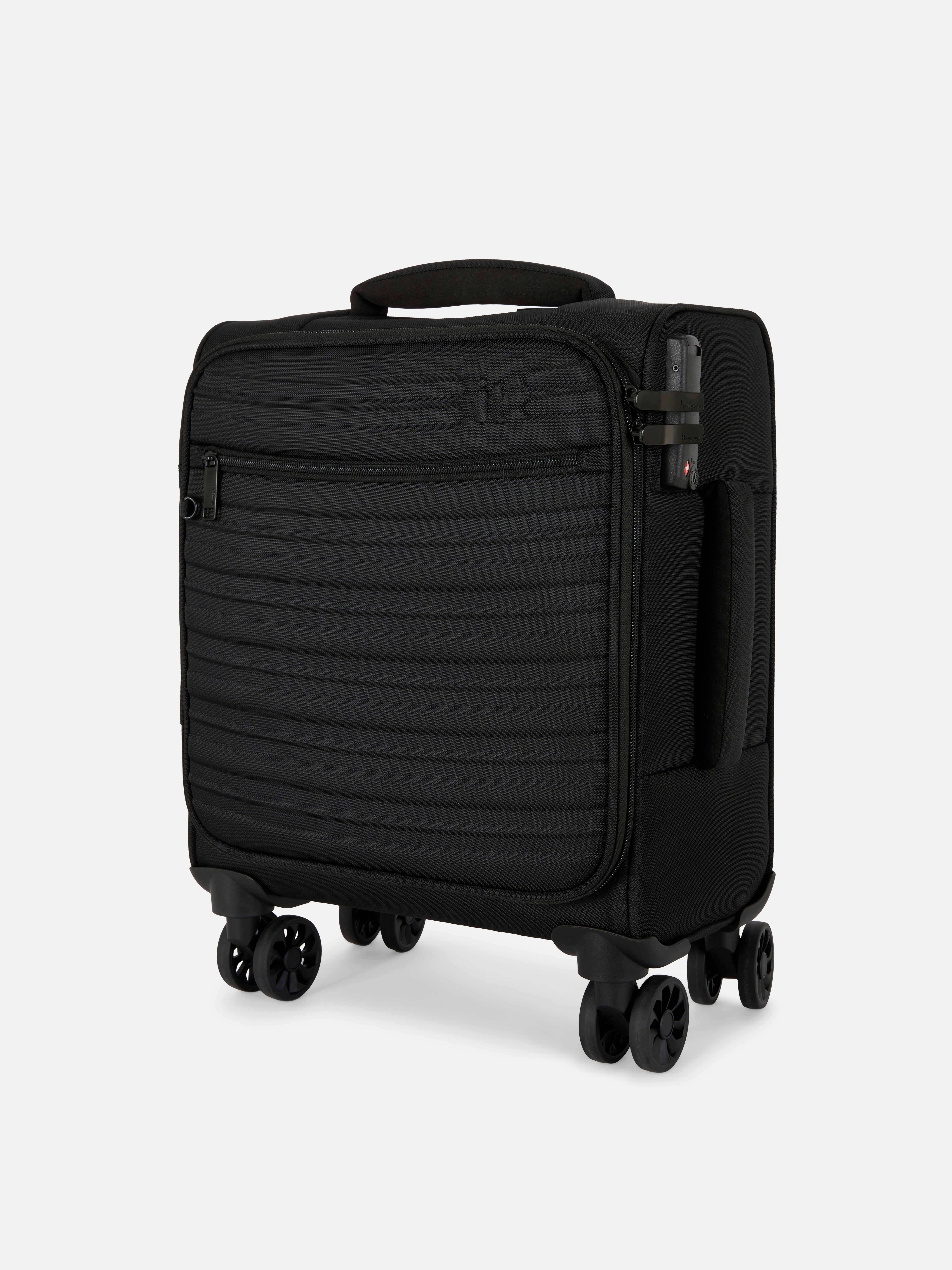 Valiză softshell cu opt roți O valiză cu opt roți și un exterior moale, cu nervuri, compartimente multiple și un mecanism de blocare încorporat