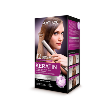 „Kativa Keratin Brazilian Straightening Xpress“ rinkinys Profesionalus braziliškas plaukų tiesinimas 1 vnt. 1 vnt.