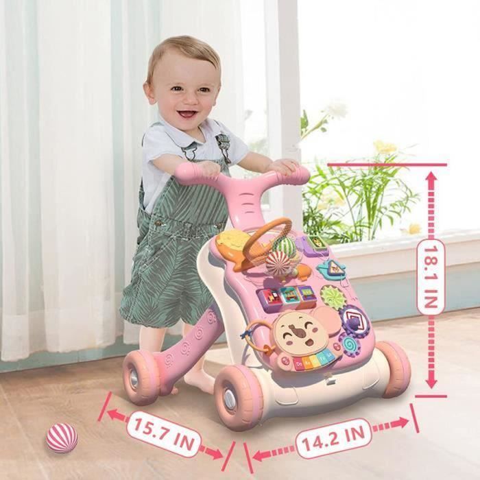 Trotteur Bébé 3 en 1 Détachable Vitesse Réglable AMOUNE - Pour Fille Garçon Jouet 6-18 Mois