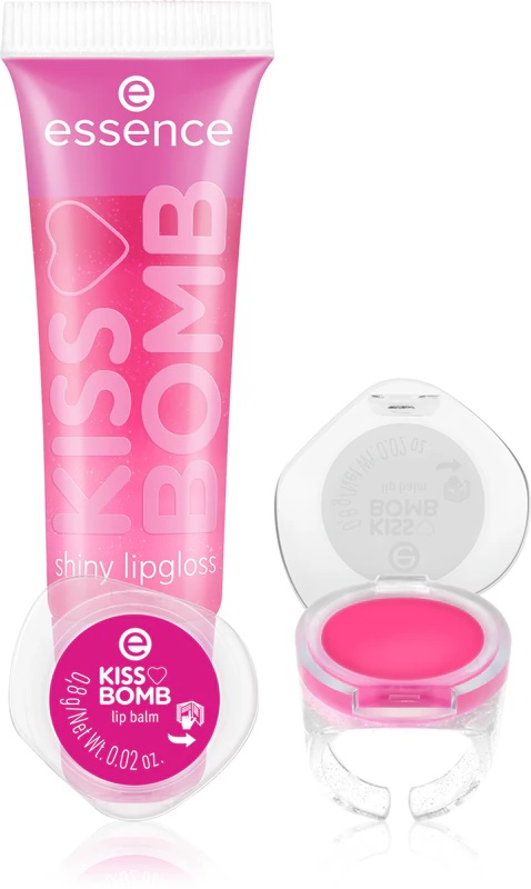 essence KISS BOMB сет сјајних сјајева за усне и балзама за усне