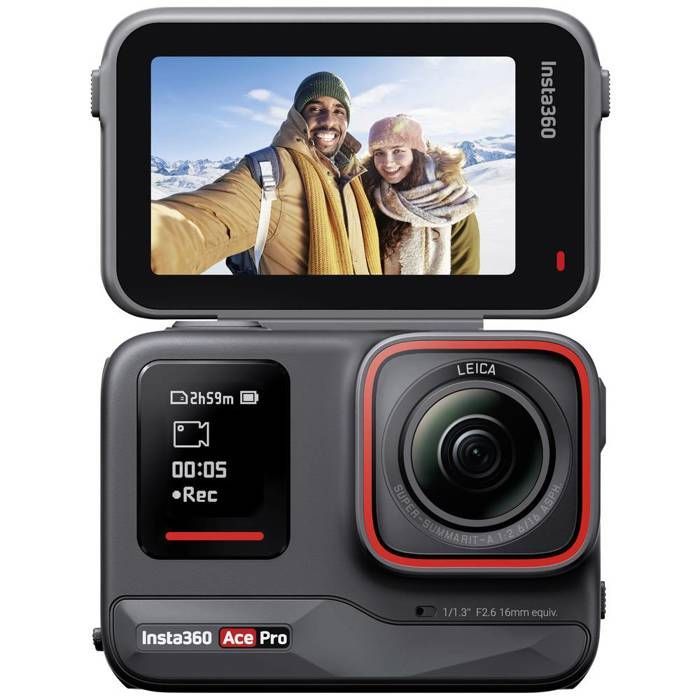 Insta360 Ace Pro Action Camera: 8K, 4K, 2.7K, Full HD, Slow Motion, Time-Lapse, Touchscreen, Bluetooth, WiFi, Waterproof