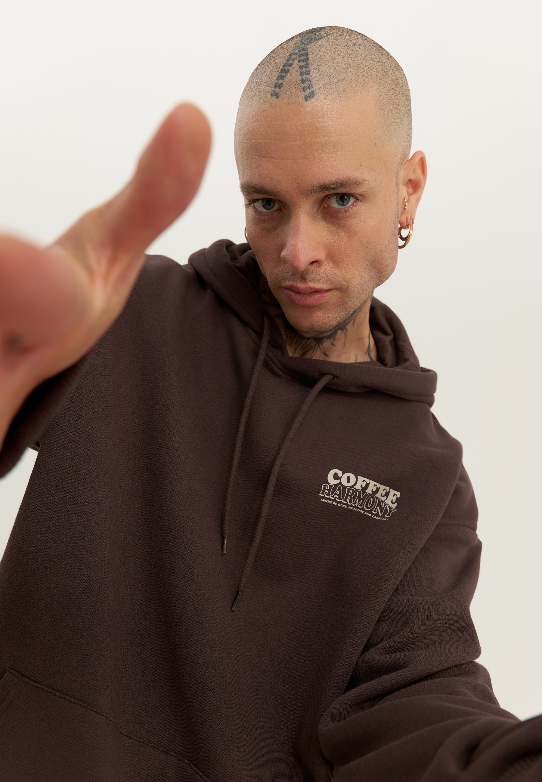 Felpa con cappuccio YOURTURN UNISEX - marrone