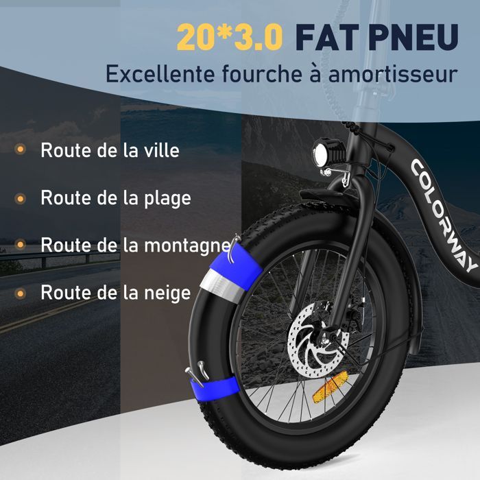 COLORWAY Vélo électrique Pliable 20