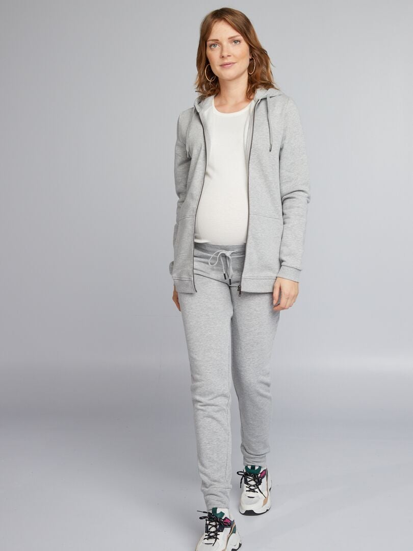 Calça de moletom para gestantes - CINZA