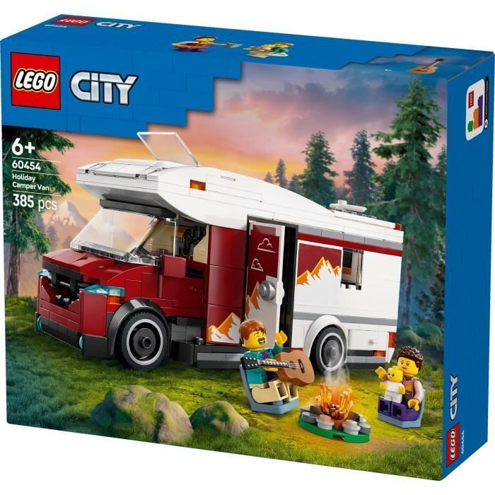 LEGO City 60454 Le camping-car d’aventures - Jeu de construction pour garçon dès 6 ans