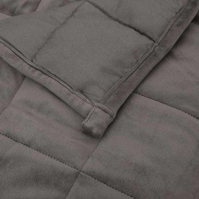 Manta con peso vidaXL gris 220x240 cm 11 kg Tela, manta, edredón, manta relajante, ropa de cama, 3154844