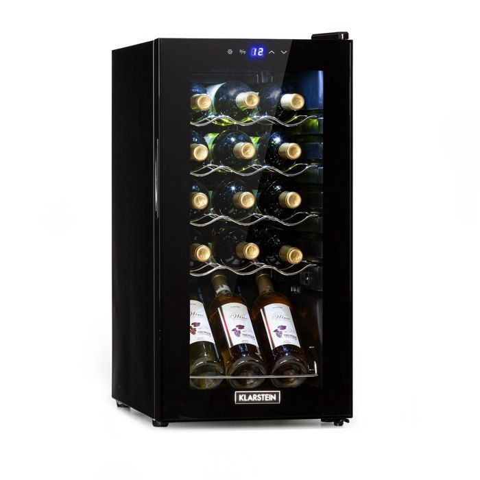 Wijnkelder - KLARSTEIN - Shiraz 15 Slim Uno - 44 L - 5-18°C - Touchscreen - Zwart
