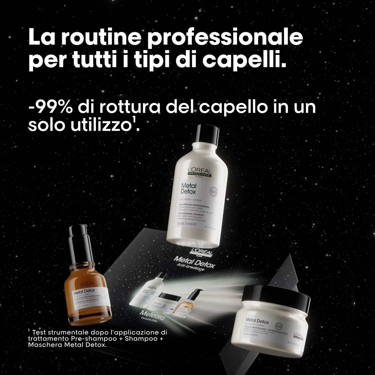 SERIE EXPERT New Cofanetto Natale Metal Detox Shampoo + Maschera + Olio - Cofanetti per Capelli, Shampoo Detossinante, Maschera Detossinante Capelli, Olio Capelli Styling & Finish