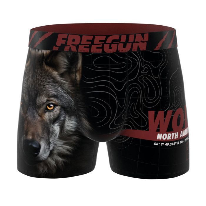 Calzoncillos bóxer Freegun para hombre - Negros (Paquete de 5)