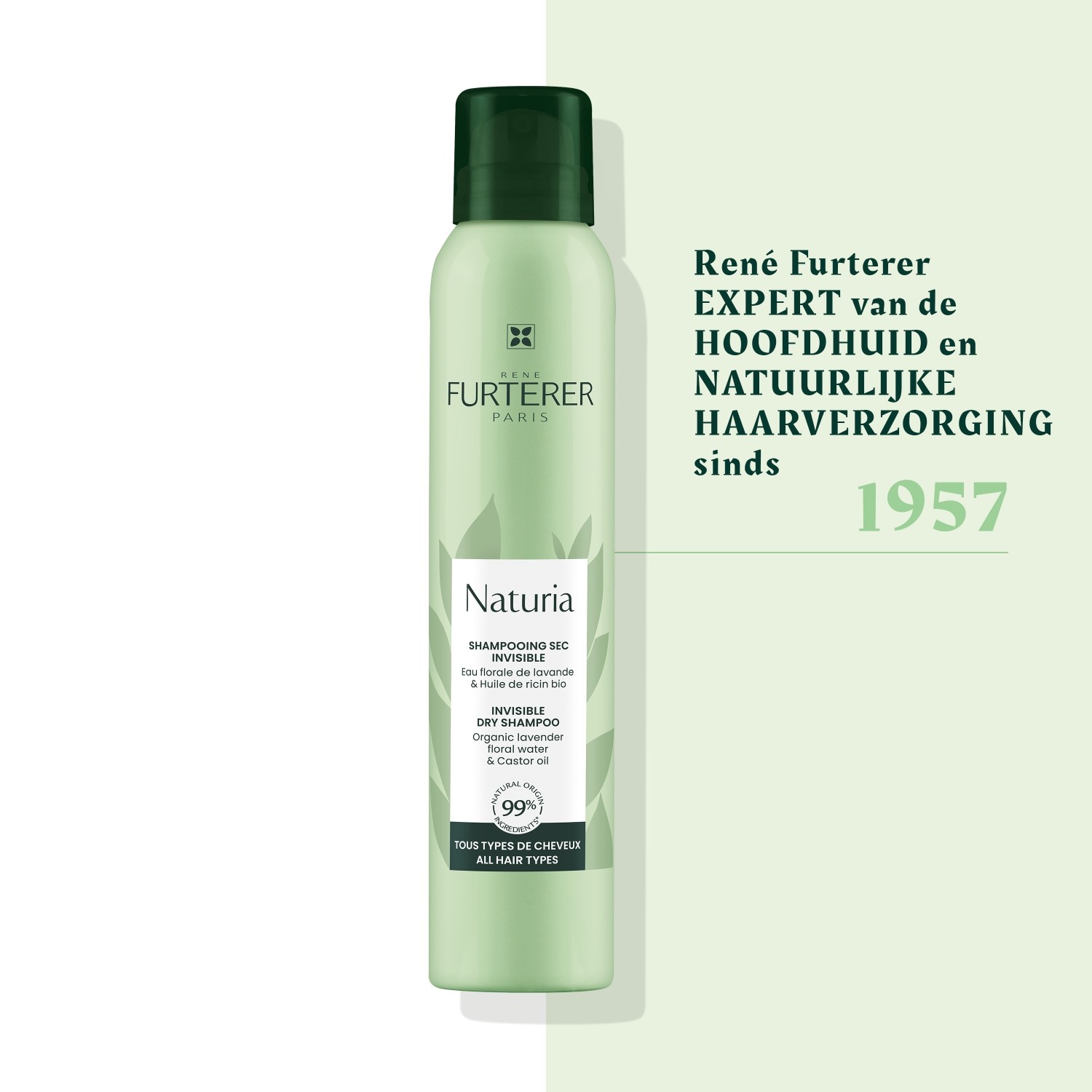René Furterer sausais šampūns Naturia Invisible sausais šampūns - 75 ml