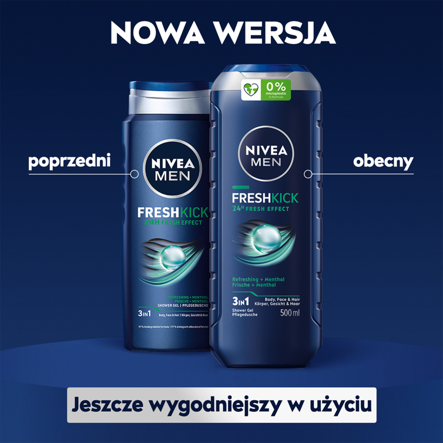 Nivea Men Shower Gel för män 500ml Cool Kick Men