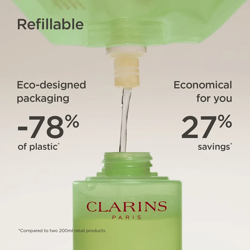 Loção de limpeza purificante e tonificante Clarins para pele oleosa e mista.