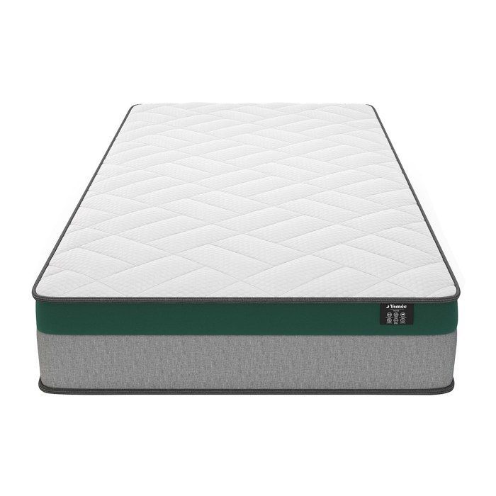 Base de cama de 90 x 200 cm con compartimento de almacenamiento + colchón de muelles ensacados de 22 cm de grosor - PRESTIGE de YSMÉE