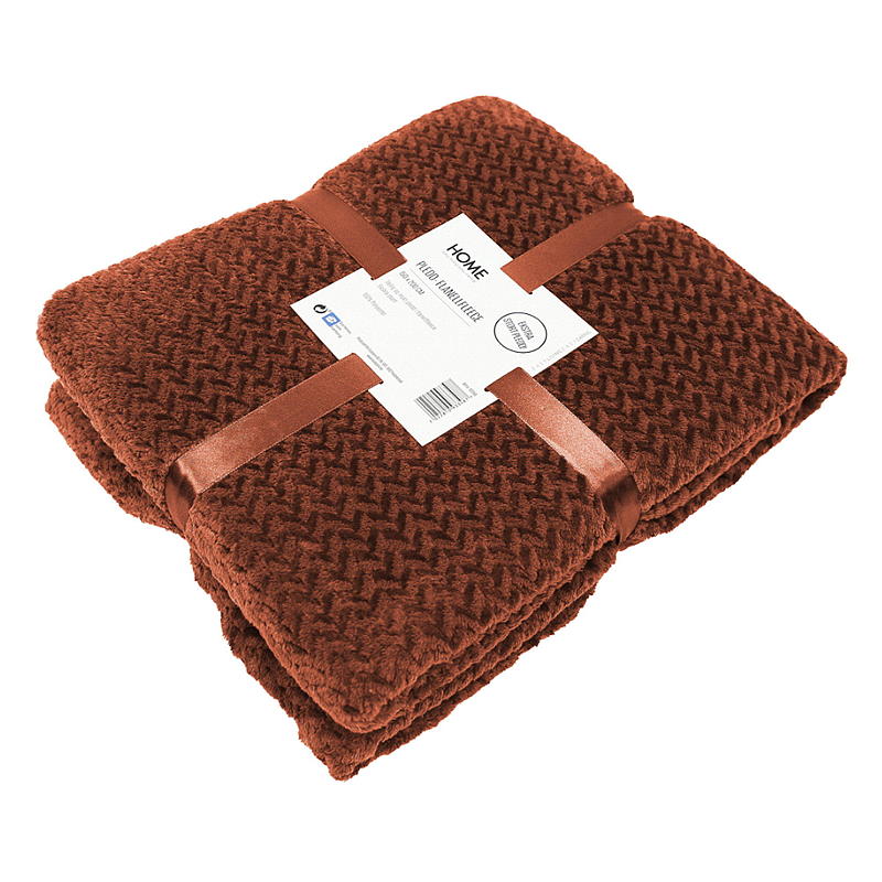 Matto 150x200 cm flanellifleece konjakinvärinen