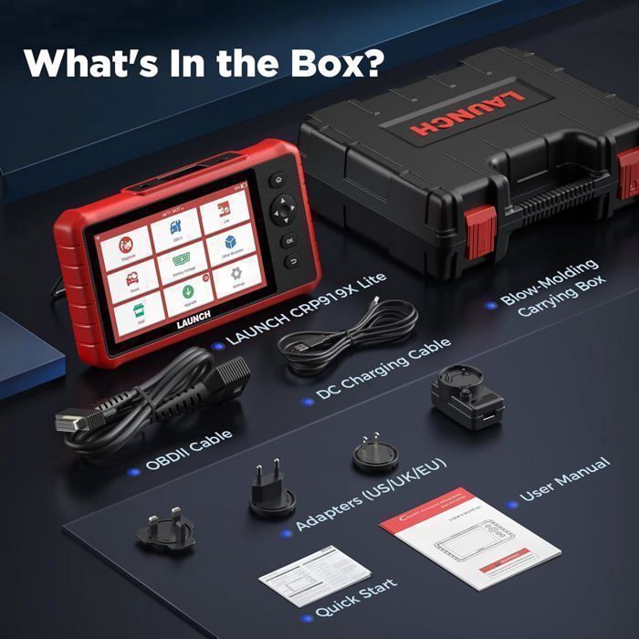 Escáner de diagnóstico OBD II LAUNCH CRP919X Lite X431 para automóviles con más de 28 funciones de reinicio (en francés).