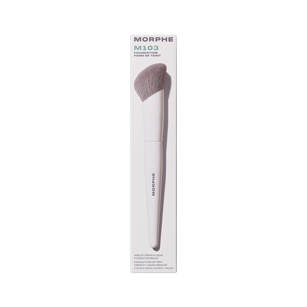 Morphe Foundation Brush M103, schuine kwast voor crèmige en vloeibare foundation – 1 stuk