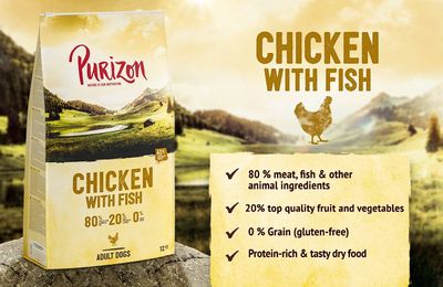 Purizon Huhn mit Fisch für ausgewachsene Kinder – getreidefrei