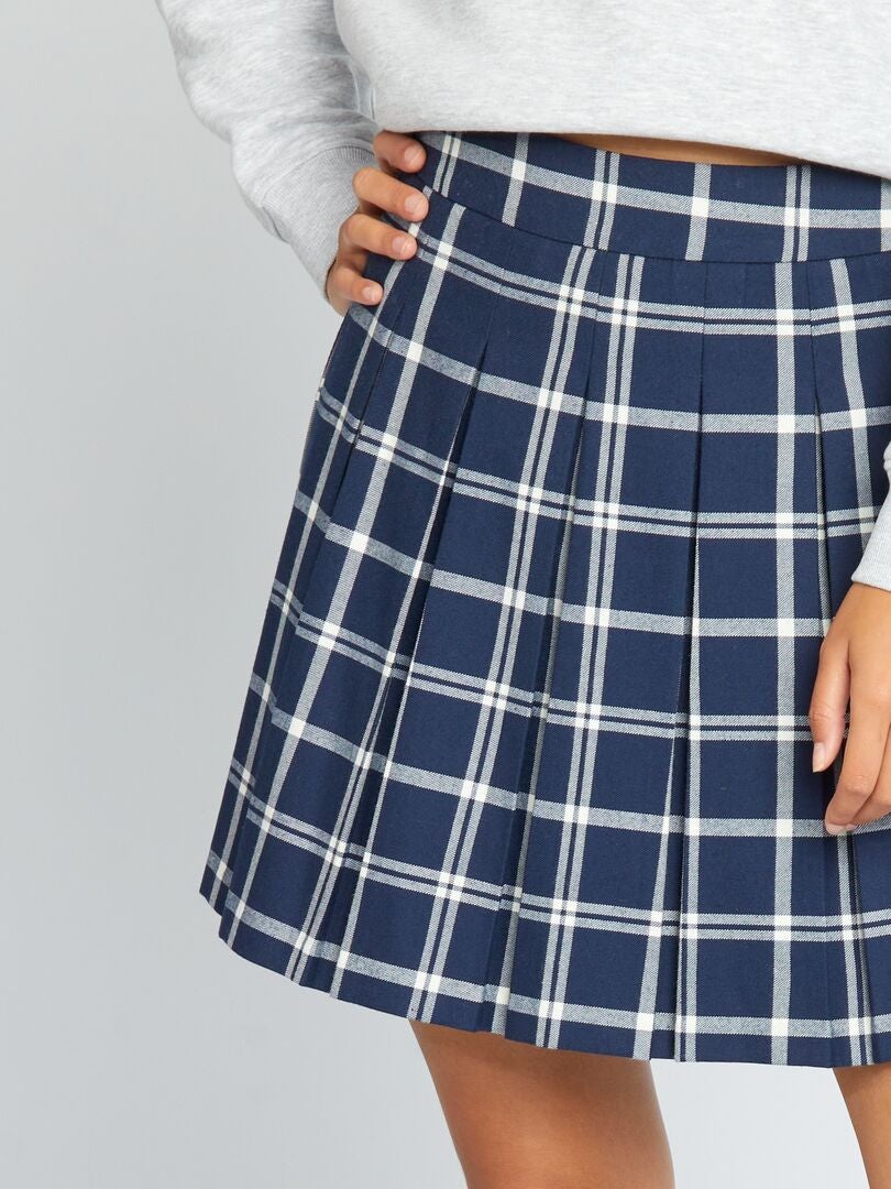 Geplooide rok - BLAUW