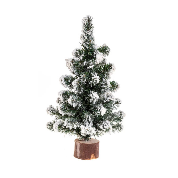 Choinka stroik z ośnieżonymi gałązkami, 25 cm