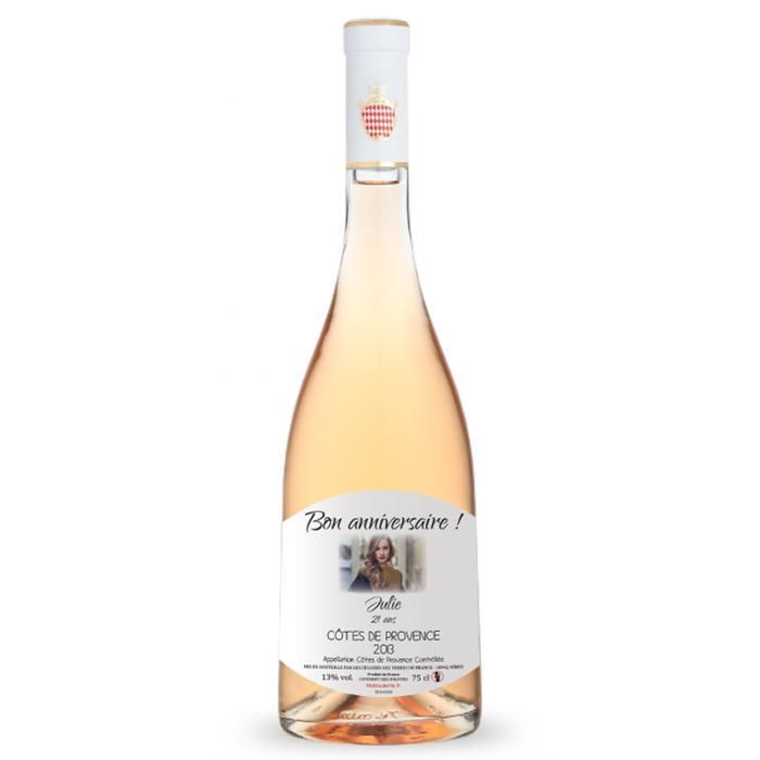 Vin rose cote de provence (lot de 3) – Vin rosé provence avec etiquette bouteille personnalisable [ Coffret cadeau vins ]