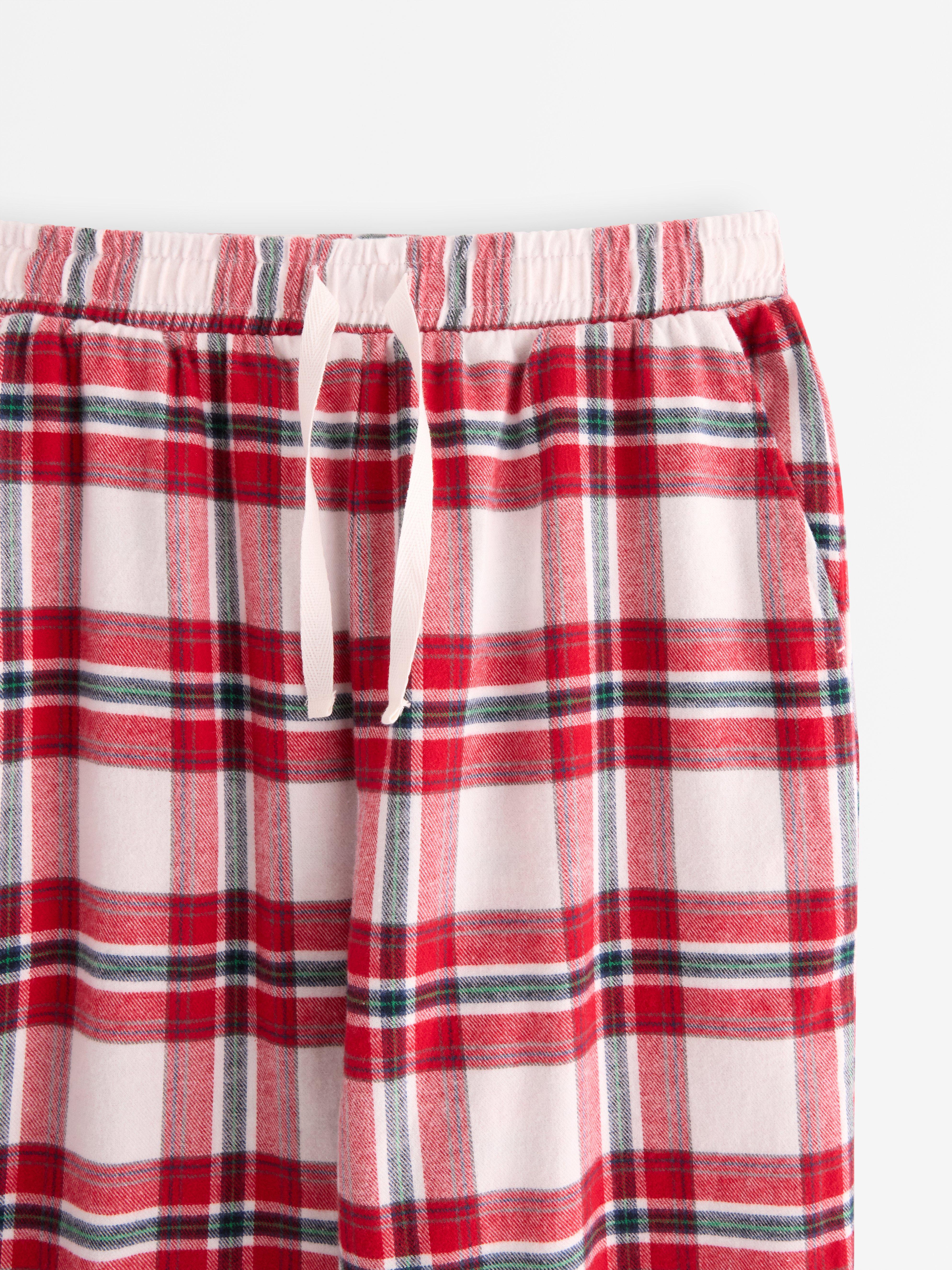 Pijamale din flanel roșu
