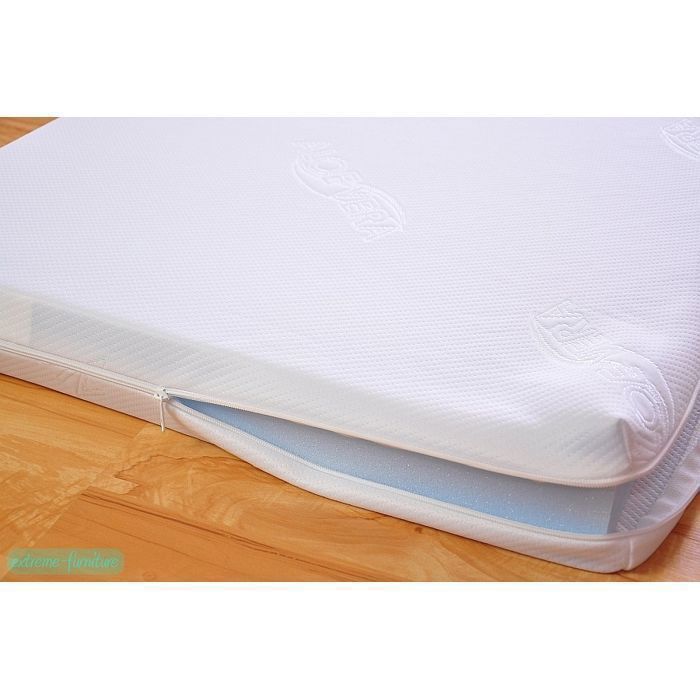 Omvormbaar babybedje met aloë vera-matras, veiligheidshekjes, in hoogte verstelbaar, 120 x 60 cm - Wit