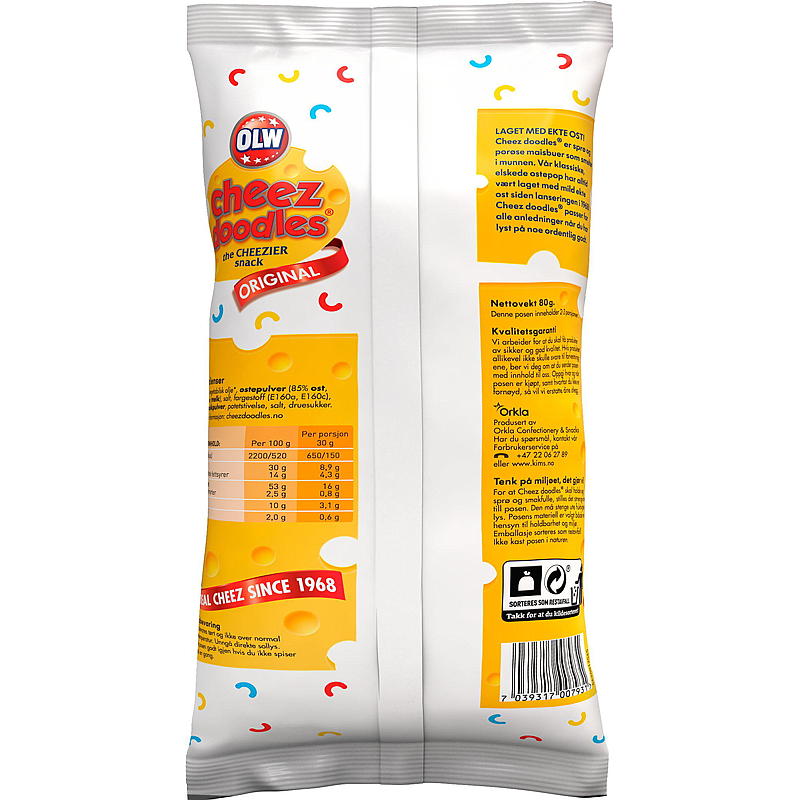 OLW Cheez-doodles 80 g OLW