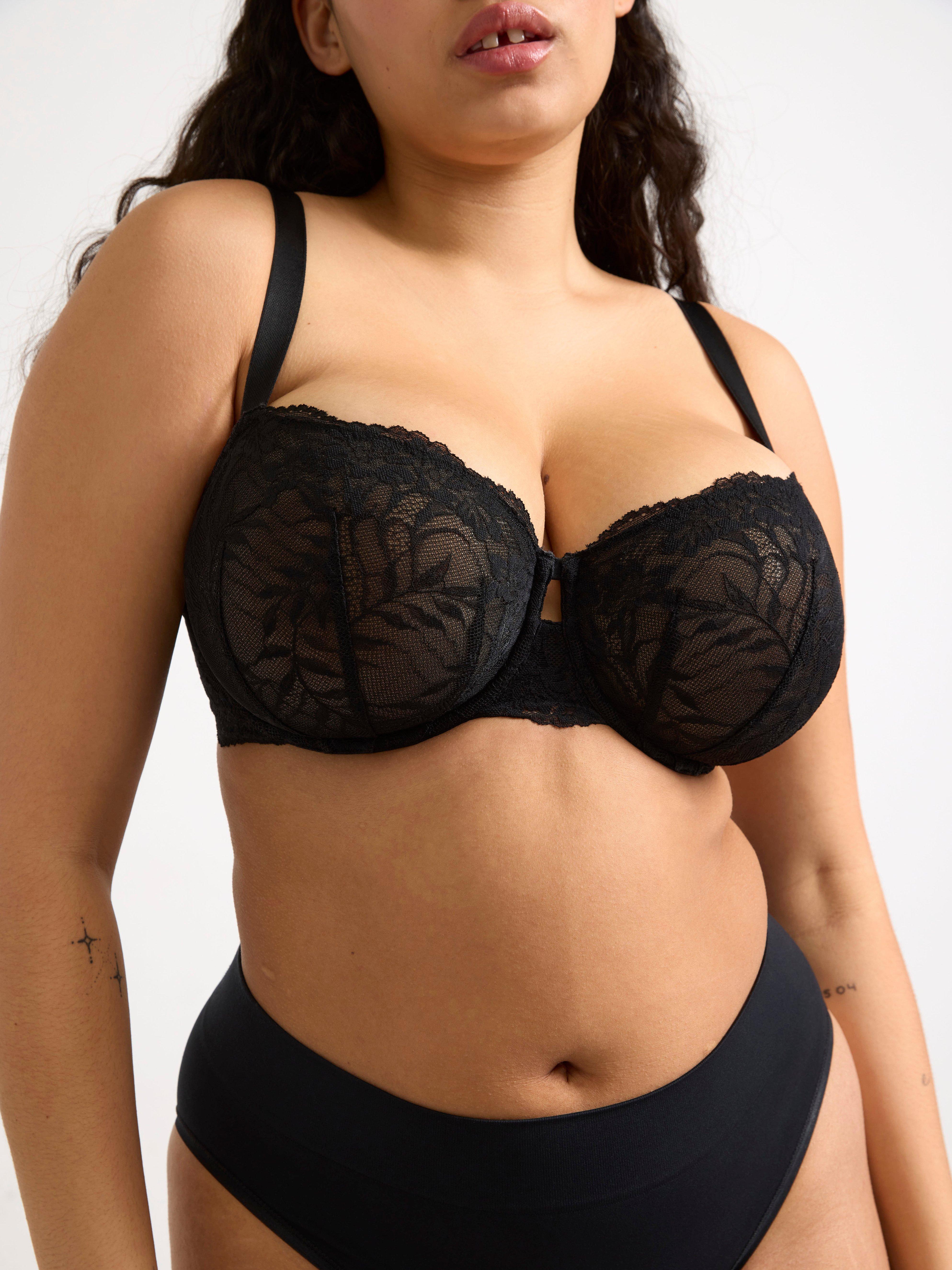 Skilla ovadderad bh Black