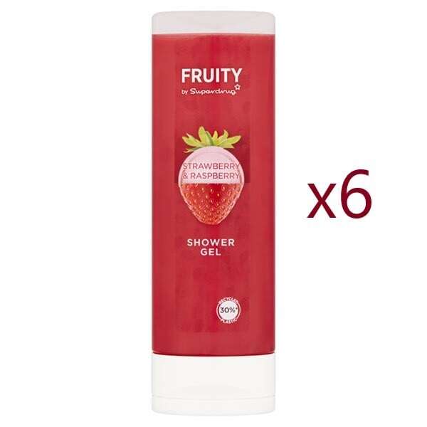 Żel pod prysznic Fruity Truskawka i Malina 250 ml x6