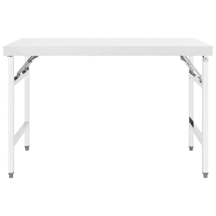 Table de travail pliable de cuisine 120x60x80 cm Inox