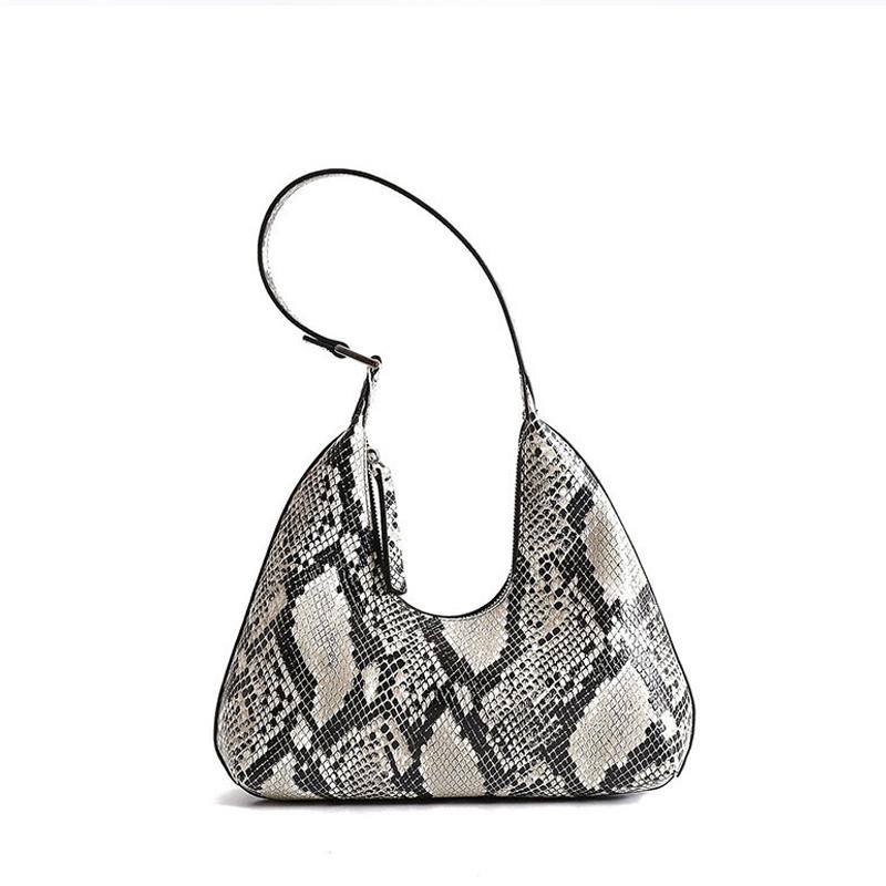 Sacs bandoulière tendance en cuir de vachette, style serpent, sacs à main pour femmes, grande capacité, sacs à bandoulière de luxe.