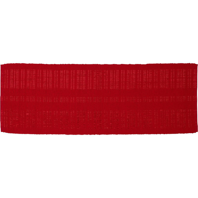 Home Runner 33x90 cm Rippenmuster, rot mit Lurex