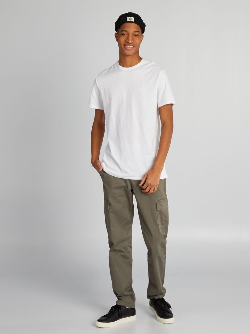 Camiseta 100% algodão +190cm - branca