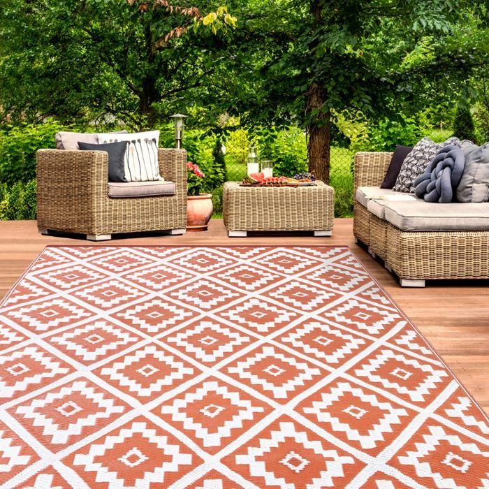 IDMARKET BAHAMAS Terrakottamatta för utomhusbruk 270 x 370 cm