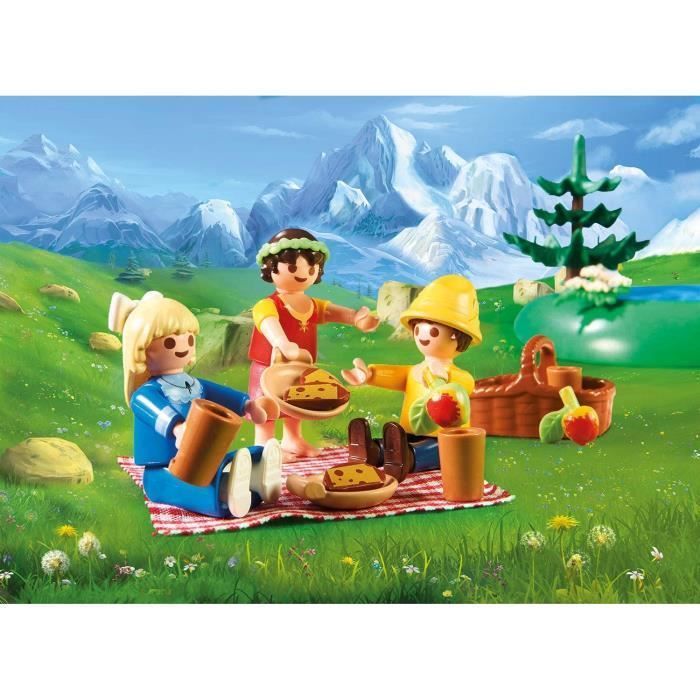 Kit de jeu - PLAYMOBIL - 70254,512 - Heidi, Peter et Clara - 3 personnages - Multicolore