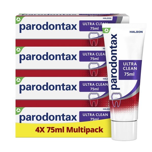 Parodontax Ultra Clean zobu pasta<br>Medicīnas ierīce - 4 x 75 ml